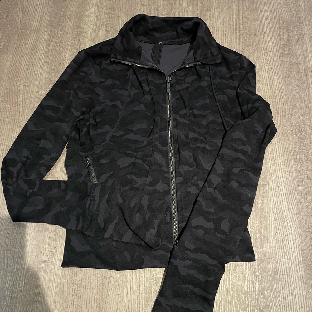 Lululemon Black Camo Zip Up Jacket